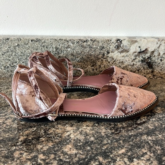 Free People x Farylrobin Vegan Florence Flats Velvet Artsy Goth Preppy Womens 8 - Picture 3 of 10